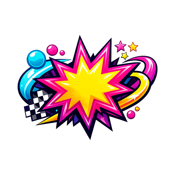 Cyber Retro Blast - Custom AI Logo Template