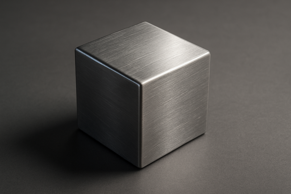 A simple object might become a 3D model with metallic surfaces and shadows
