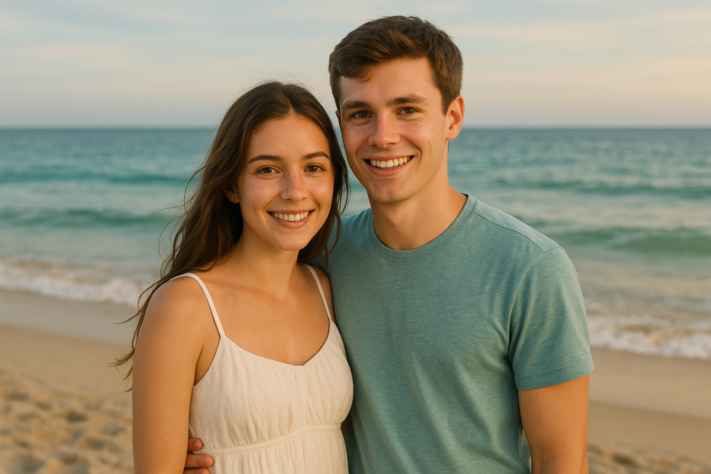 Couple photo at the beach