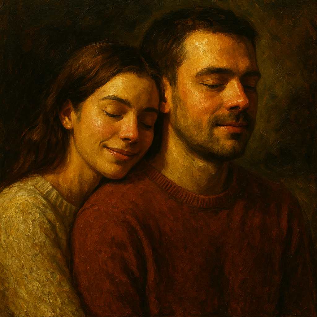 Create an oil-canvas portrait of the person, textured brushwork and dramatic lighting