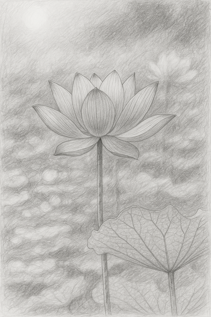 Render this image as a realistic pencil sketch on white paper, with detailed shading