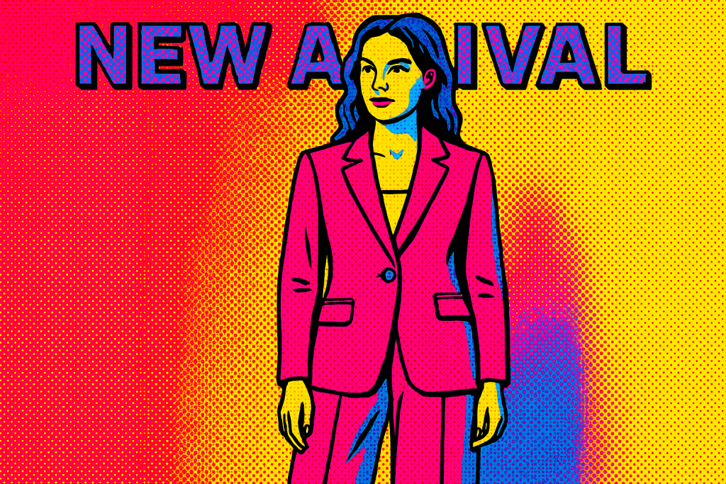 Turn the image into a pop art poster, with high-contrast neon colors and bold black outlines