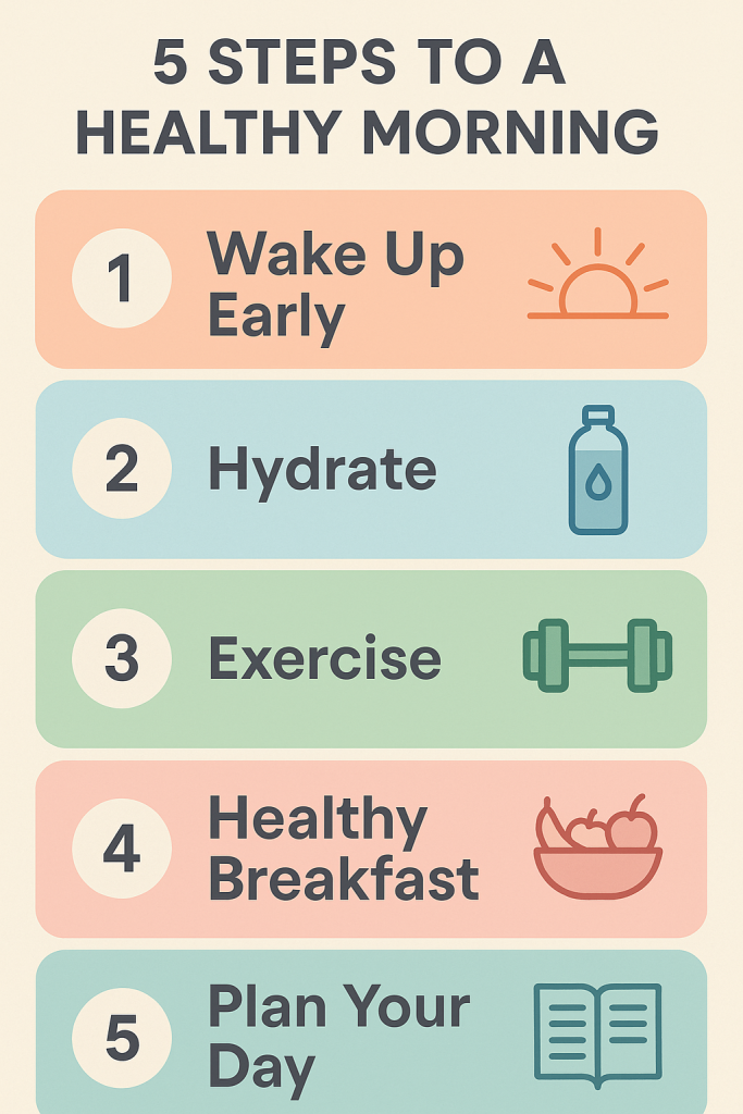 Vertical-infographic-titled-‘5-Steps-to-a-Healthy-Morning