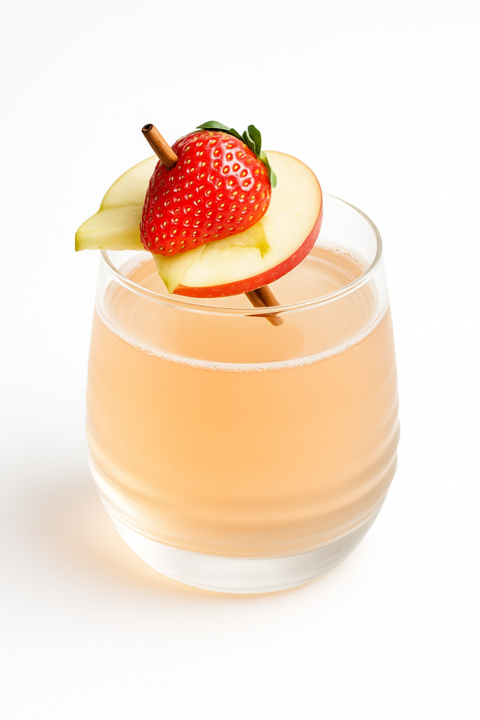A sharp studio-style photo of cup with fruits isolated on a pure white background. No other objects or text.