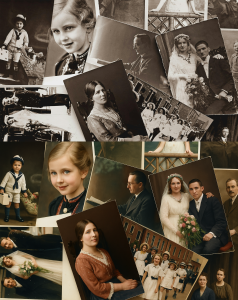 Restore and colorize this vintage family portrait
